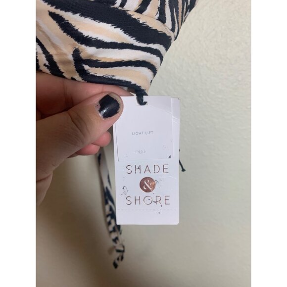 NWT Shade & Shore Animal Print Padded Swimsuit Bikini Pool Beach Summer Size 36B - Picture 3 of 4